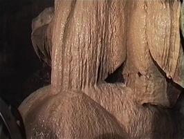 Part of the Curtain Range of flowstone in Ingleborough Cave